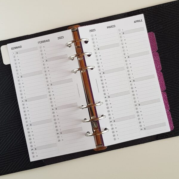 refill 2023 planner annuale verticale